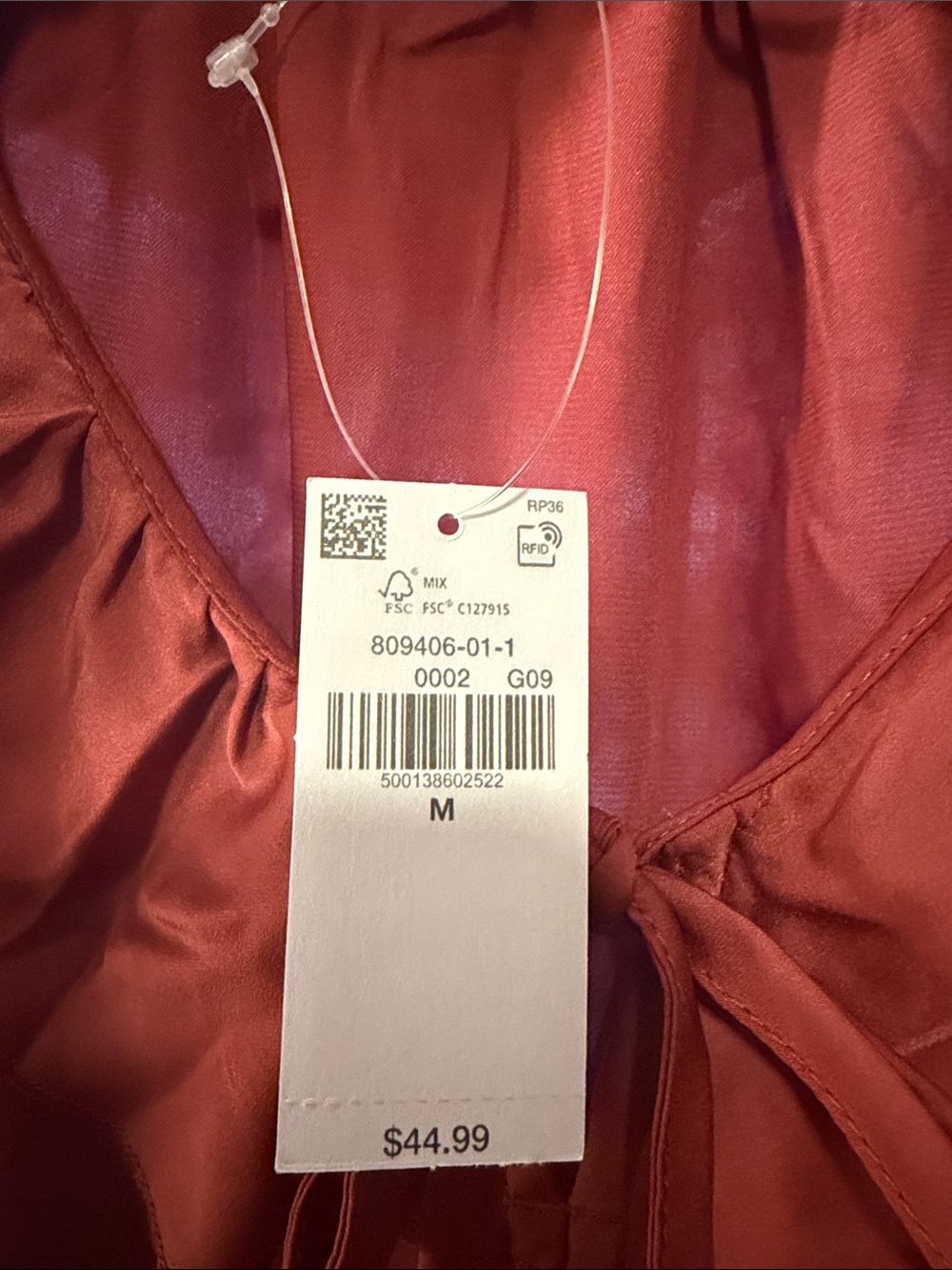 Old Navy Rust-Tone Ruffle Midi Dress - Picture 3 of 3